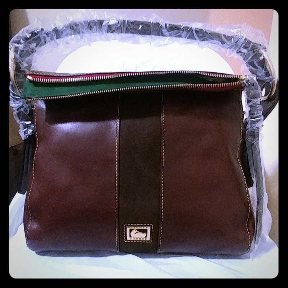 Dooney & Bourke Parker hobo leather and suede